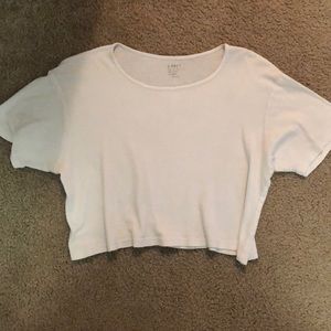 White cropped tee